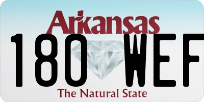 AR license plate 180WEF