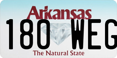 AR license plate 180WEG