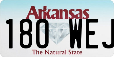AR license plate 180WEJ