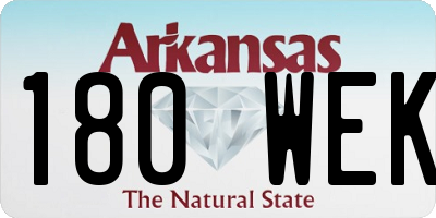 AR license plate 180WEK