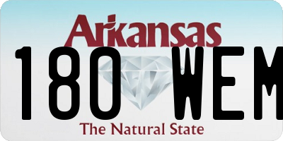 AR license plate 180WEM
