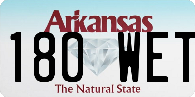 AR license plate 180WET