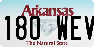 AR license plate 180WEV