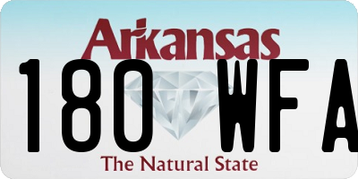 AR license plate 180WFA