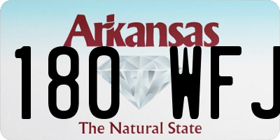 AR license plate 180WFJ