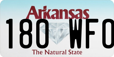 AR license plate 180WFO