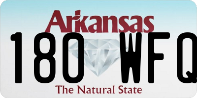 AR license plate 180WFQ