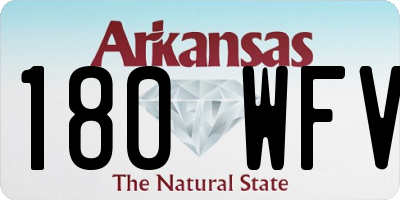 AR license plate 180WFV