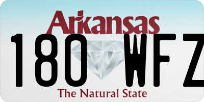 AR license plate 180WFZ