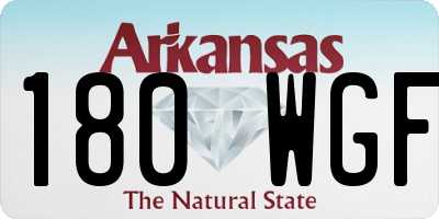 AR license plate 180WGF