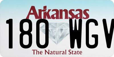 AR license plate 180WGV