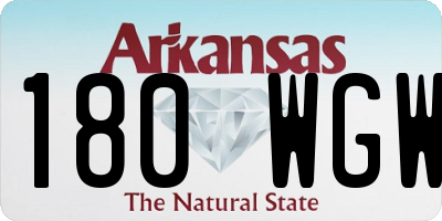 AR license plate 180WGW