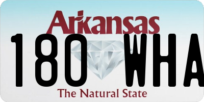 AR license plate 180WHA