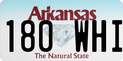 AR license plate 180WHI