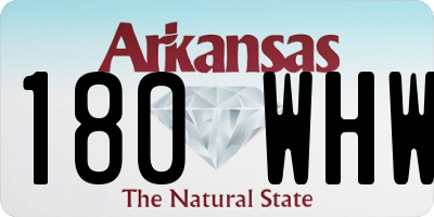 AR license plate 180WHW