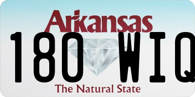 AR license plate 180WIQ