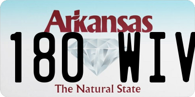 AR license plate 180WIV
