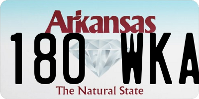 AR license plate 180WKA