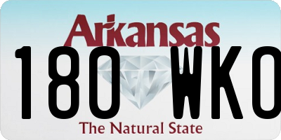 AR license plate 180WKO