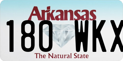 AR license plate 180WKX
