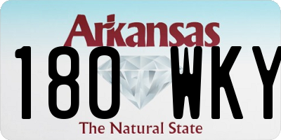 AR license plate 180WKY