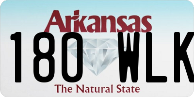 AR license plate 180WLK