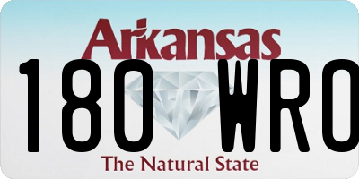 AR license plate 180WRO