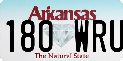 AR license plate 180WRU