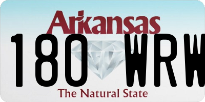 AR license plate 180WRW