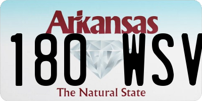 AR license plate 180WSV