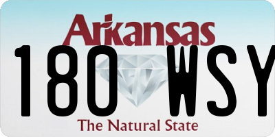 AR license plate 180WSY