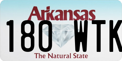 AR license plate 180WTK