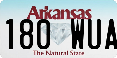 AR license plate 180WUA