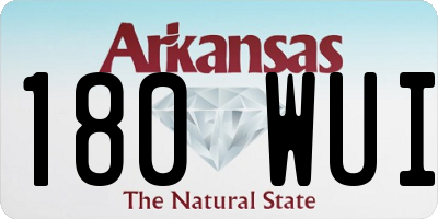 AR license plate 180WUI