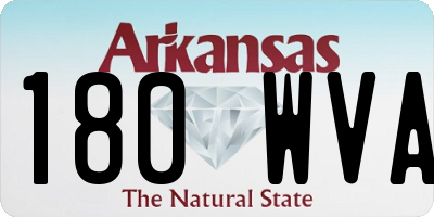 AR license plate 180WVA
