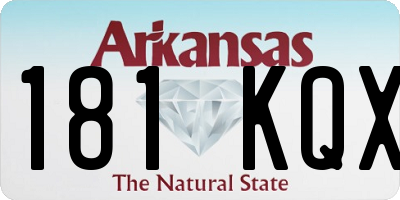 AR license plate 181KQX