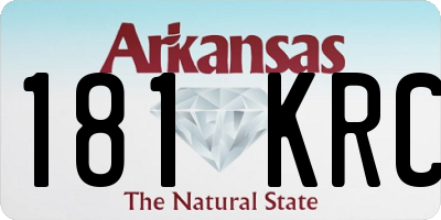 AR license plate 181KRC