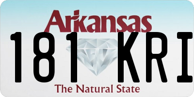 AR license plate 181KRI