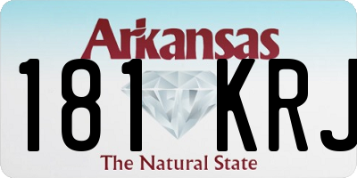 AR license plate 181KRJ