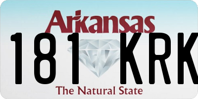 AR license plate 181KRK
