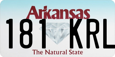 AR license plate 181KRL