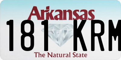 AR license plate 181KRM
