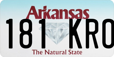 AR license plate 181KRO