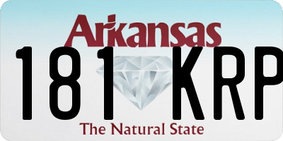 AR license plate 181KRP