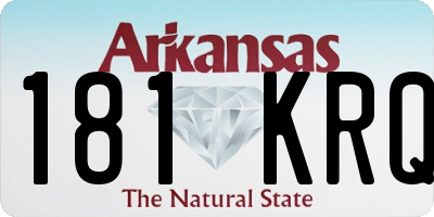 AR license plate 181KRQ