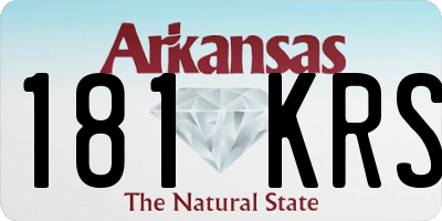 AR license plate 181KRS