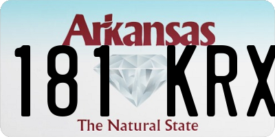 AR license plate 181KRX