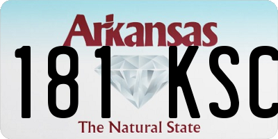AR license plate 181KSC