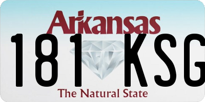 AR license plate 181KSG
