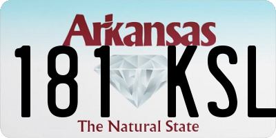 AR license plate 181KSL
